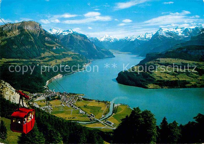 Seilbahn Brunnen -Urmiberg Vierwaldstaettersee Brunnen Frohnalpstock