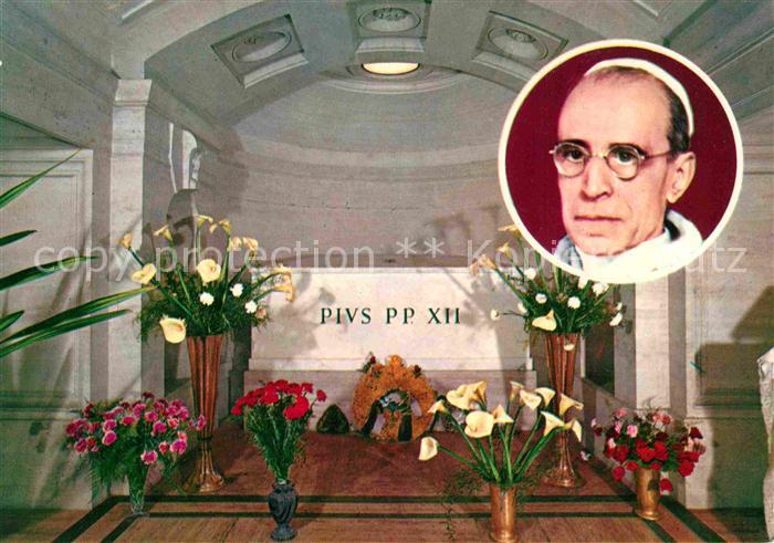 Papst Papa Pio XII Tomba Basilica S. Pietro Vaticano