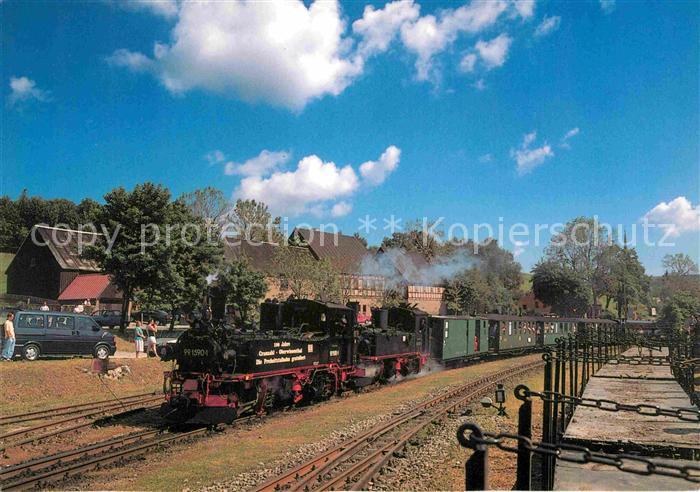 Lokomotive Fichtelbergbahn Jubilaeumszug Bahnhof Hammerunterwiesenthal