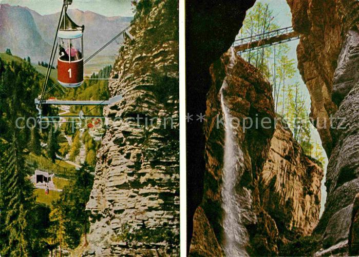 Seilbahn Graseck Partnachklamm Eiserne Bruecke
