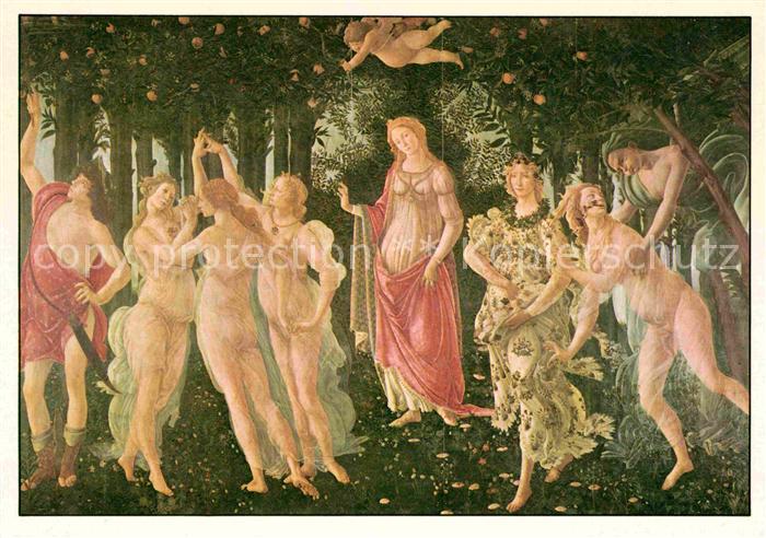 Kuenstlerkarte Sando Botticelli Fruehling 14778/79 Fruehrenaissance