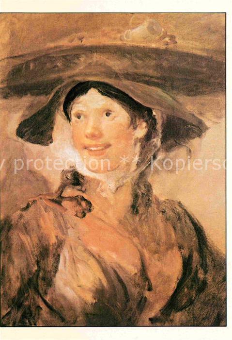 Kuenstlerkarte William Hogarth The Shrimp Girl 1740 Rokoko
