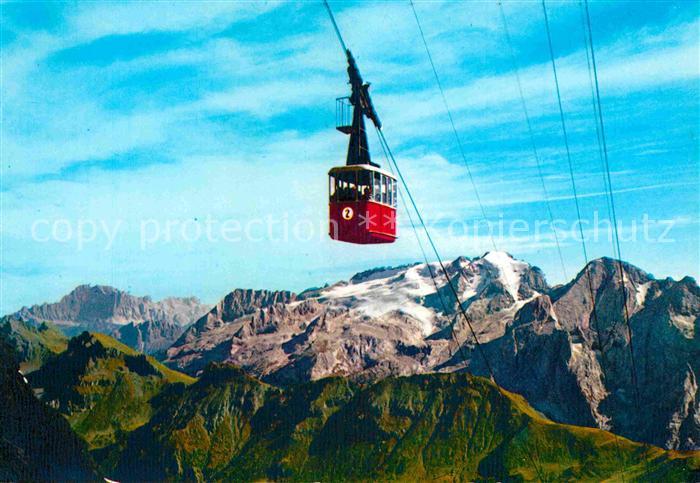 Seilbahn Funivia Passo Pordoi Dolomiti Marmolada
