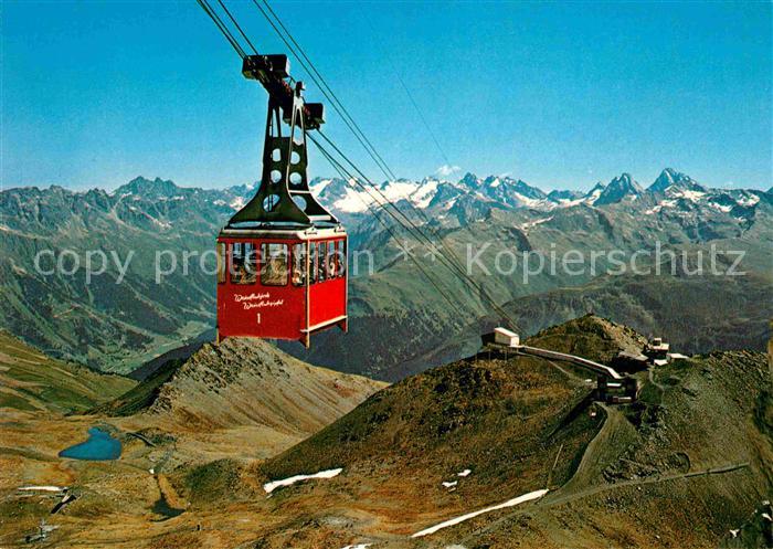 Seilbahn Weissfluhgipfel Parsenn Silvrettagruppe Piz Linard