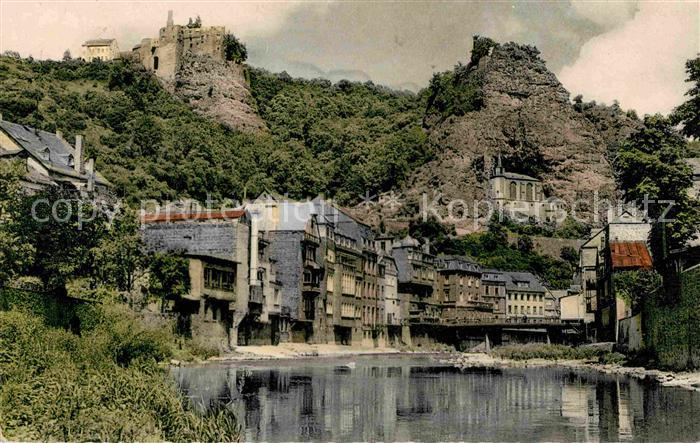 Idar-Oberstein Partie an der Nahe mit Blick auf Schloss und Felsenkirche