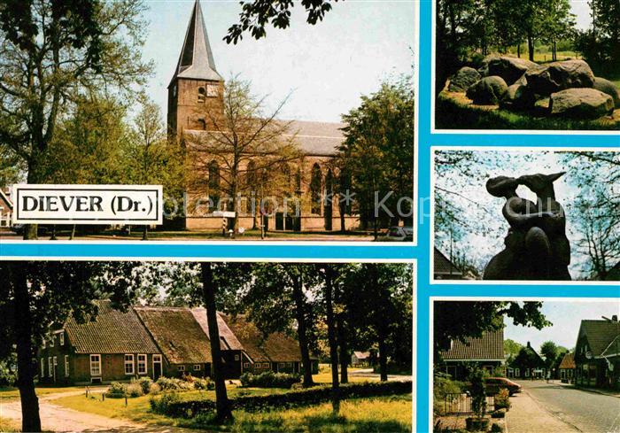 Diever Kirche Ortspartie Skulptur Felsen