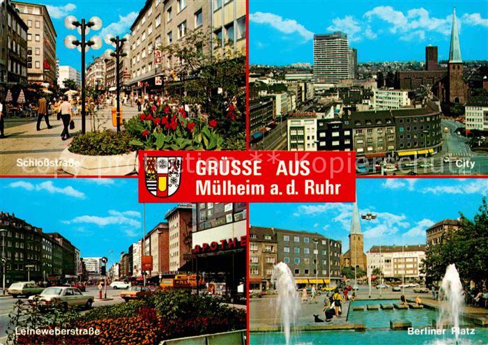 Muelheim Ruhr Schlossstrasse City Berliner Platz Wasserspiele Leineweberstrasse