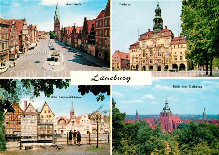 LueNEBURG  CITY Am Sande Rathaus Fachwerkhaeuser Blick vom Kalkberg