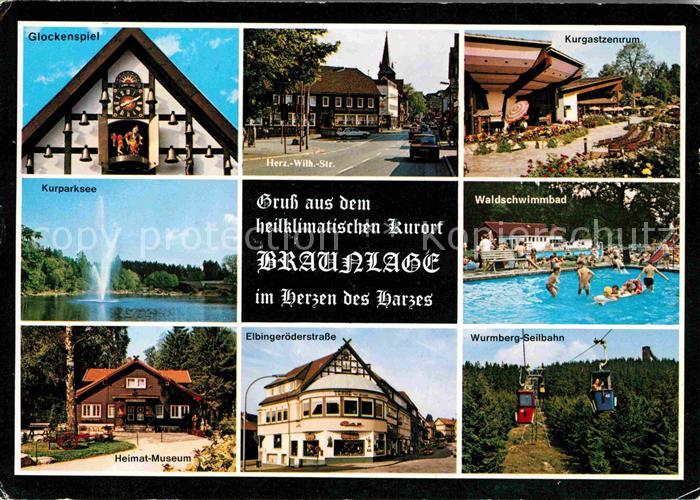 Braunlage Harz Glockenspiel Strassenpartien Kurgastzentrum Waldschwimmbad Wurber