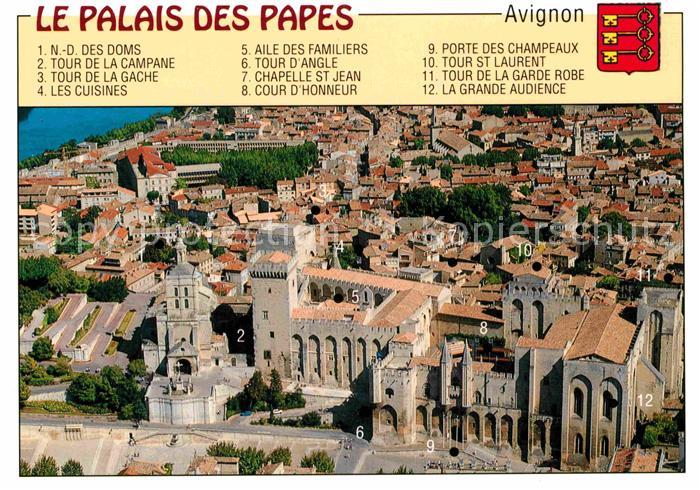 Avignon Vaucluse Le Palais des Papes vue aerienne