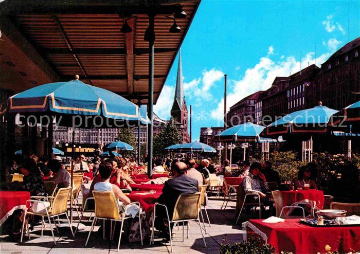 HAMBURG  CITY Partie am Jungfernstieg Strassencafes
