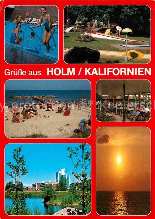 Holm Kalifornien Swimming Pool Minigolf Strand Restaurant Sonnenuntergang am Mee