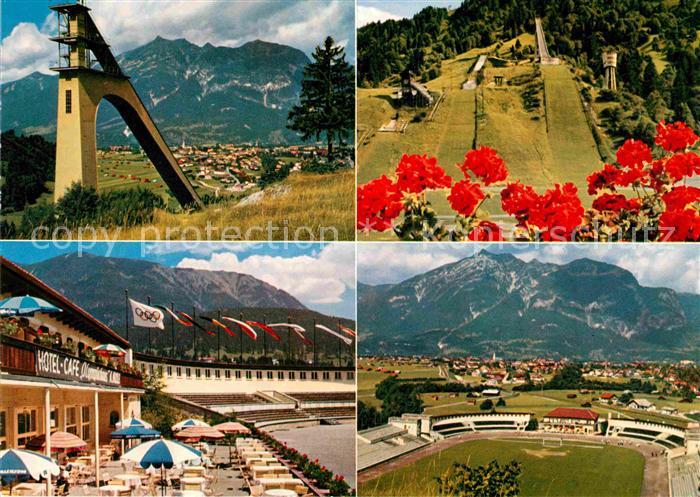 GARMISCH-PARTENKIRCHEN Bayern Cafe Restaurant Hotel Pension Olympiahaus Skistadi