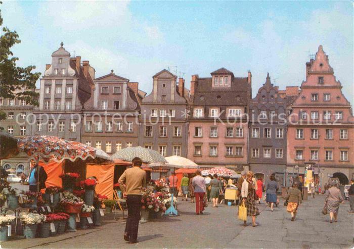 Wroclaw Marktplatz Giebelhaeuser