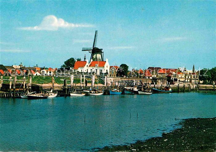 Zierikzee Haven Hafen Fischkutter Windmuehle
