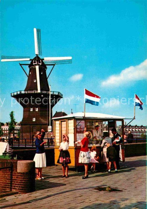 Amsterdam Niederlande Amsterdamsche Molen Windmuehle Kiosk