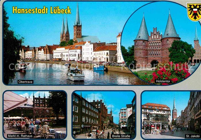 LueBECK CITY Hansestadt Obertrave Holstentor St Jakobi Kirche Breite Strasse Ma