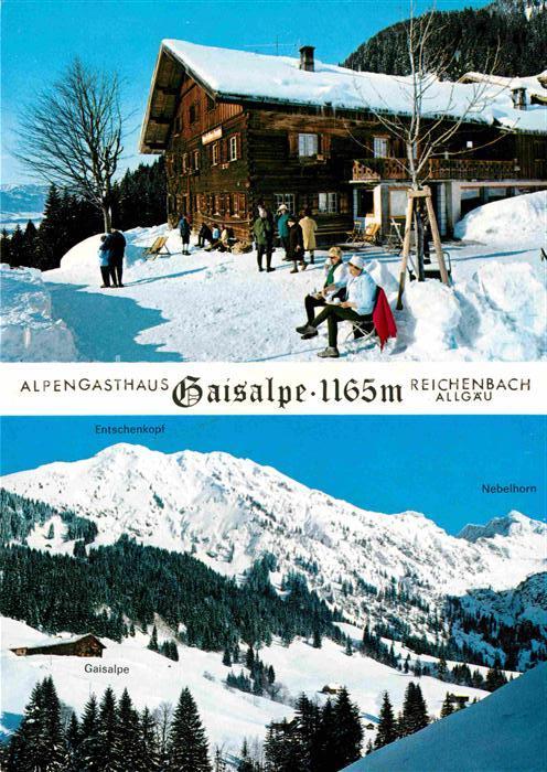Reichenbach Oberstdorf Alpengasthaus Gaisalpe Panorama Wintersportplatz Allgaeue