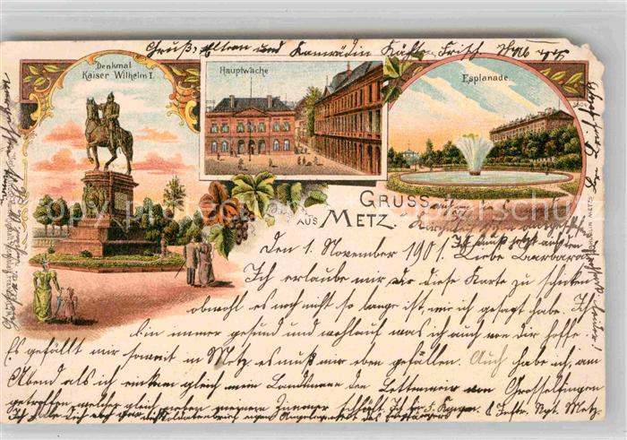 Metz 57 Moselle Denkmal Kaiser Wilhelm I Hauptwache Esp