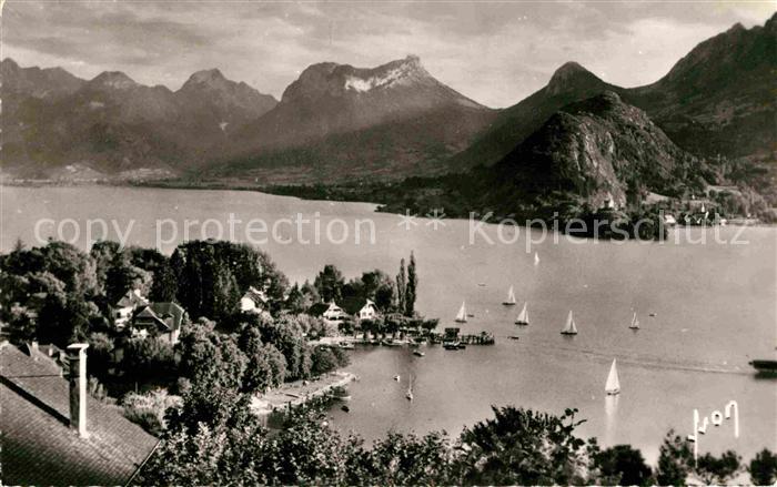 Talloires Lac d Annecy et le massif des Bauges