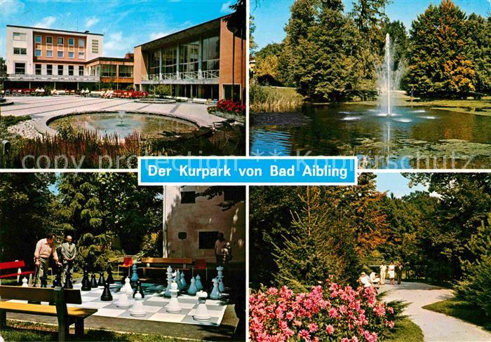 Bad Aibling Kurpark Fontaene Gartenschach