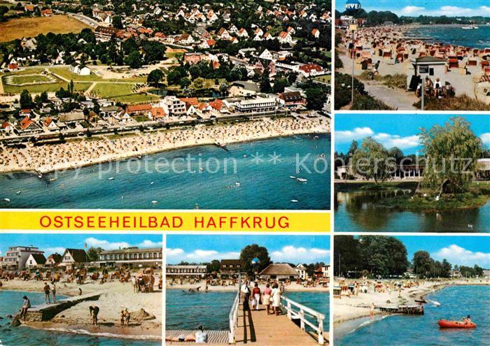 Haffkrug Ostseebad Fliegeraufnahme Strand Seebruecke
