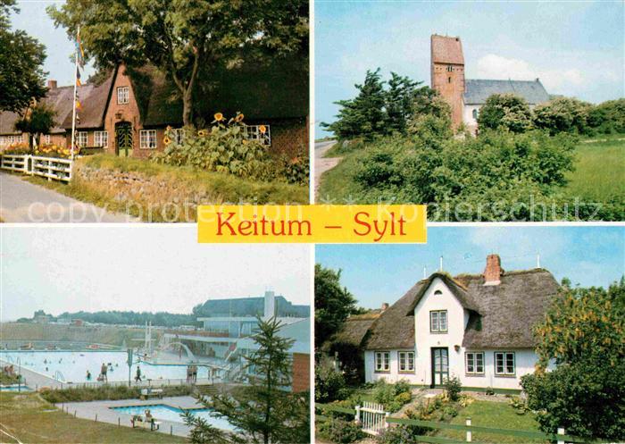 Keitum Sylt Dorfmotive Kirche Schwimmbad