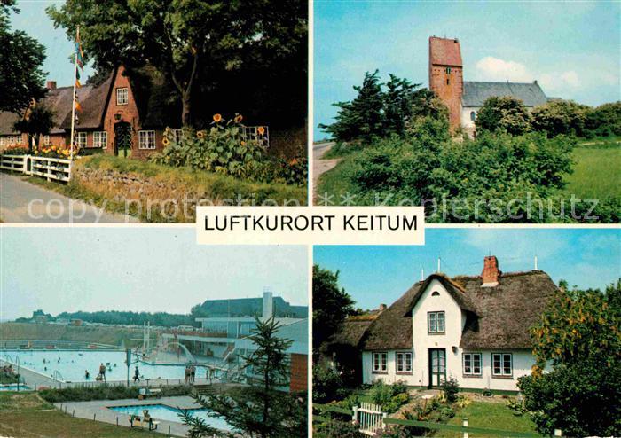 Keitum Sylt Dorfmotive Kirche Schwimmbad