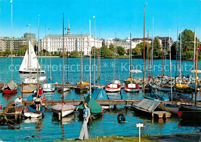 HAMBURG  CITY Aussenalster mit Hotel Atlantic