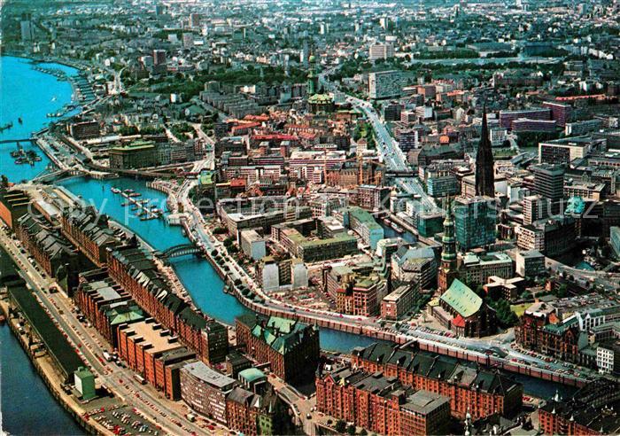HAMBURG  CITY Stadtblick Fliegeraufnahme