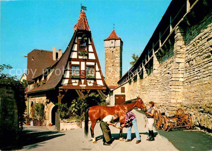 Rothenburg Tauber Alte Schmiede Fachwerkhaus Turm