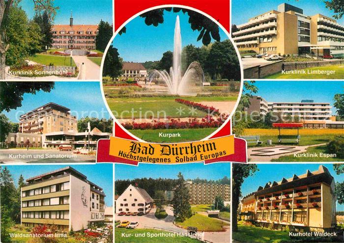 Bad Duerrheim Kurkliniken Sonnenbuehl Limberger Espan Kurpark Kurheim Sanatorium