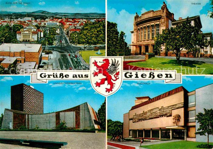 Giessen Lahn Stadtlick Theater Universitaetsbibliothek Stadthaus