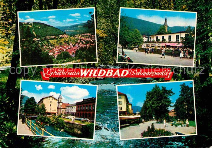 Wildbad Schwarzwald Panorama Markt Kirche Park