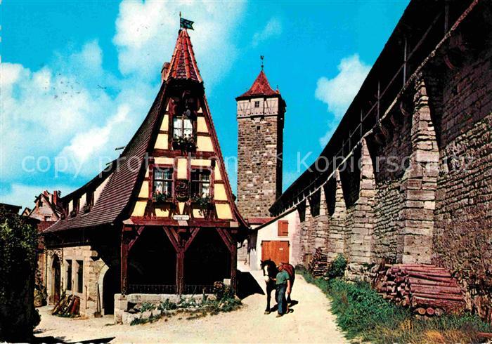Rothenburg Tauber Alte Schmiede an der Schuett