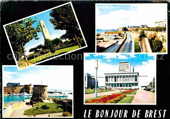 Brest 29 Monument Americain Rampe et le Cours d Ajot Chateau et la Tour Tanguy H