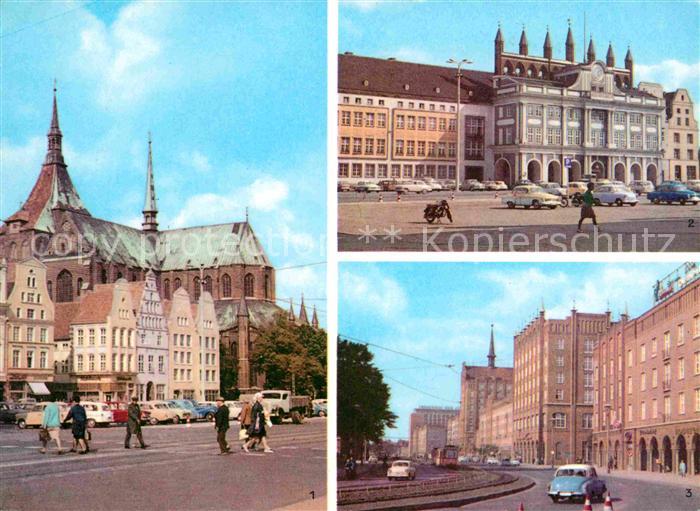 ROSTOCK  CITY Marienkirche Rathaus Lange Strasse