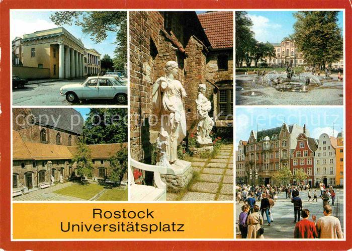 ROSTOCK  CITY Neue Wach Torsi Gewandfiguren Klosterinnenhof zum Hl Kreuz Brunnen