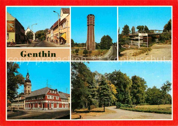 Genthin Ernst Thaelmann Platz Wasserturm Plauer Kanal Anlegestelle Adler Apothek
