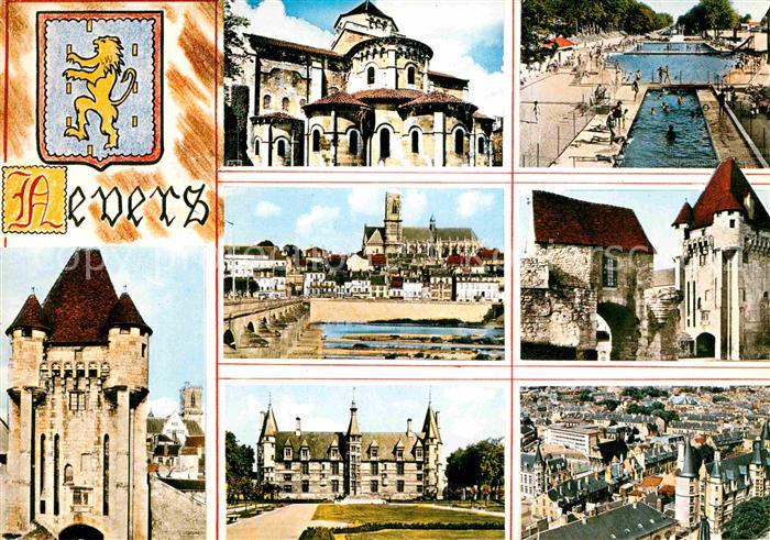 Nevers 58 Schloss Stadttor Schleuse Stadtblick