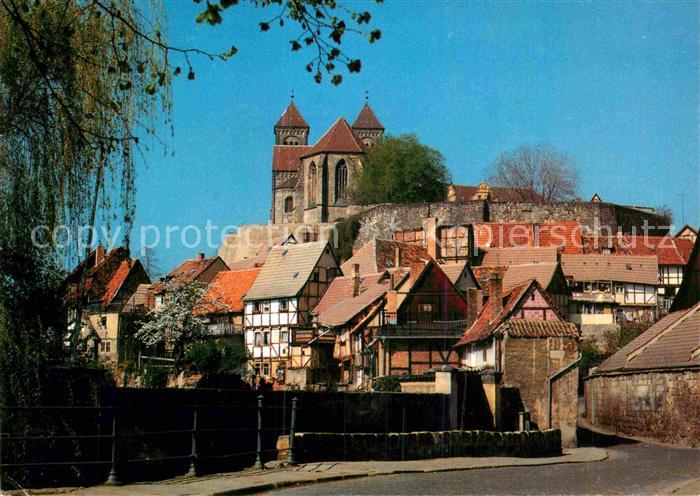 Quedlinburg Harz Schlossberg mit Stiftskirche