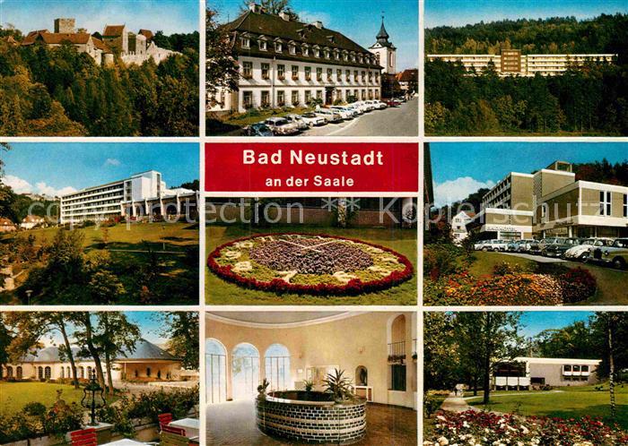 Bad Neustadt Schloss Kurhaus Kurpark Blumenuhr Trinkbrunnen