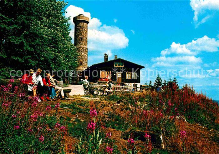 Herzberg Harz Berggaststaette Grosser Knollen Aussichtsturm
