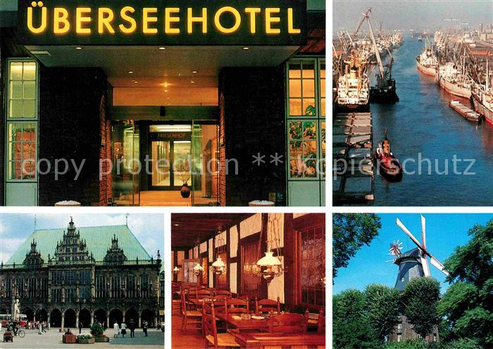 BREMEN  CITY ueberseehotel Histor Marktplatz Hafenpartie Muehle
