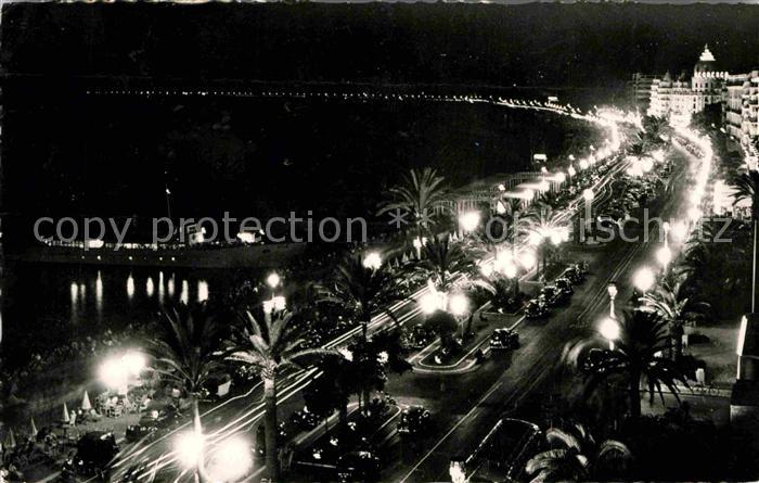 Nice Alpes Maritimes Promenade des Anglais la nuit Cote d Azur