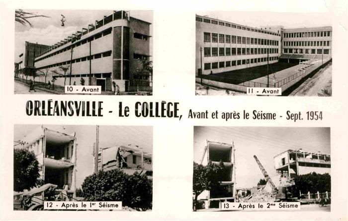 Orleansville Le College avant et apres le séisme de septembre 1954