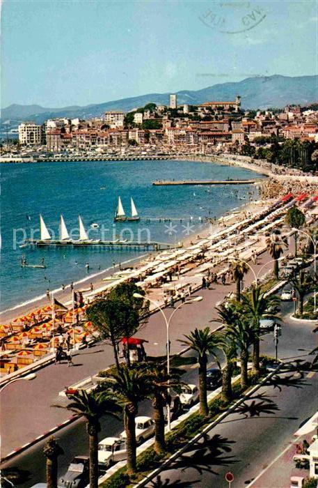 Cannes Alpes-Maritimes La Croisette la plage et le Suquai Cote d Azur