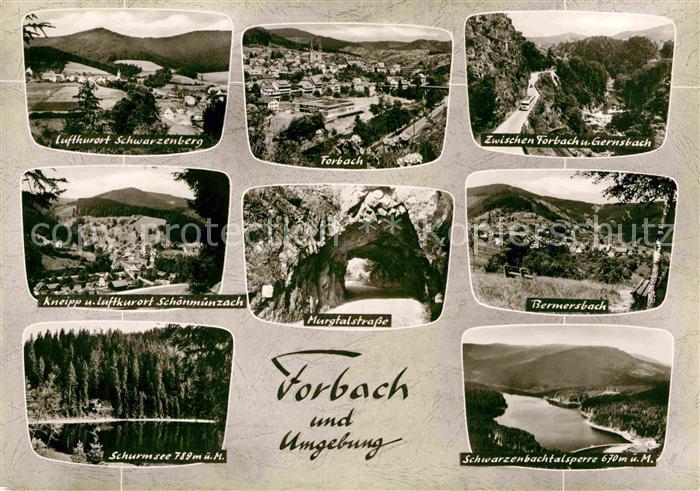 Forbach Baden Luftkurort Schwarzenberg Landschaftspanorama Sch?nm?nzach Schurmse