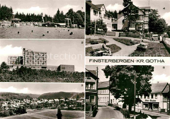Finsterbergen Waldschwimmbad FDGB Erholungsheim Wilhelm Pieck Teilansicht VdN Ku
