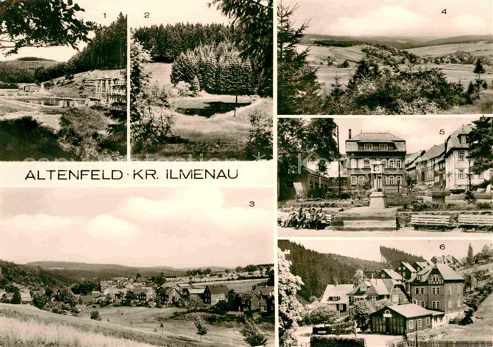Altenfeld Thueringen Schwimmbad Hirschtaler Teich Blick zur Haube Diana H?tte Sc